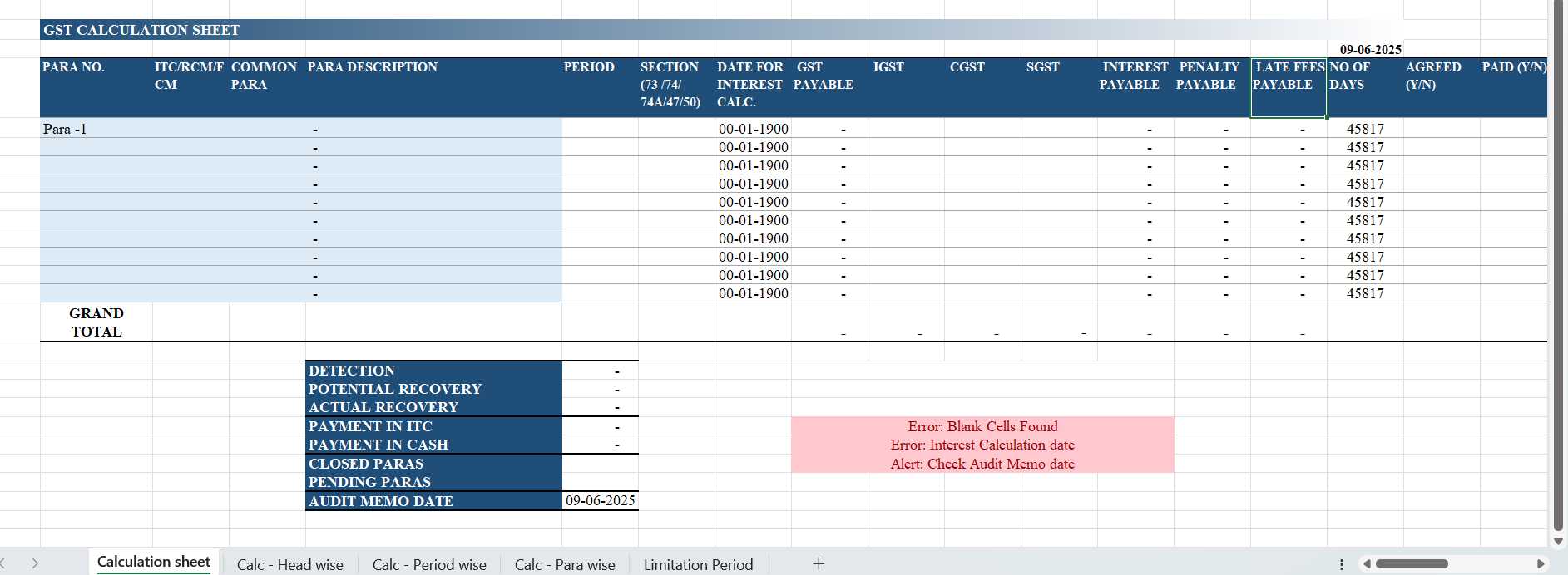 GSTR1 format
