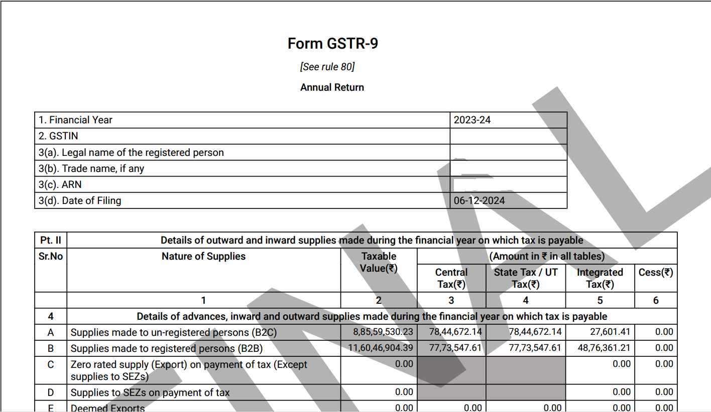 GSTR1 format